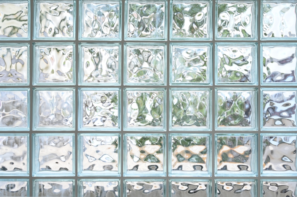 Glass,Block,Wall,Background,,Interior,Design